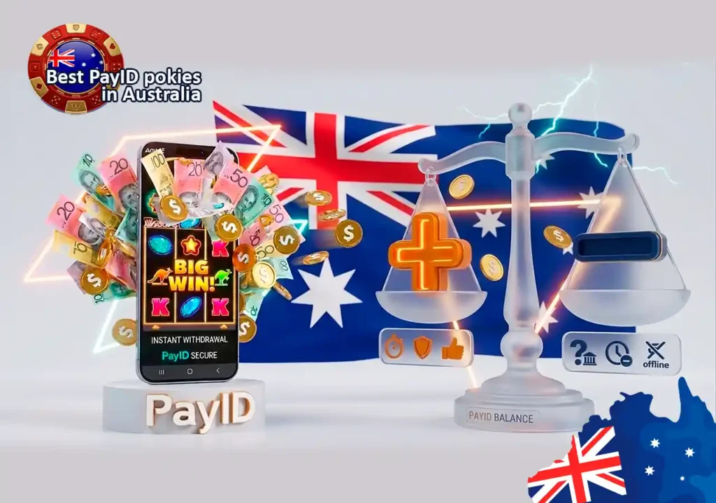 Comparison of advantages and disadvantages of PayID for Australian gamblers.